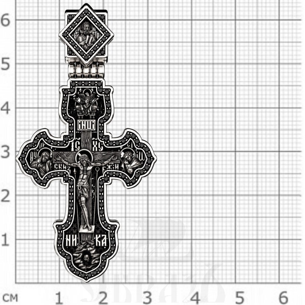 крест «древнерусский», серебро 925 проба (арт. 101.5013-шч)