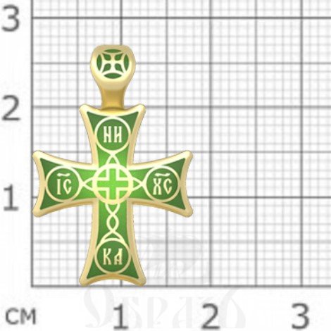 серебренный мальтийский крест, 925 проба с золочением и эмалью (арт. 19.012)